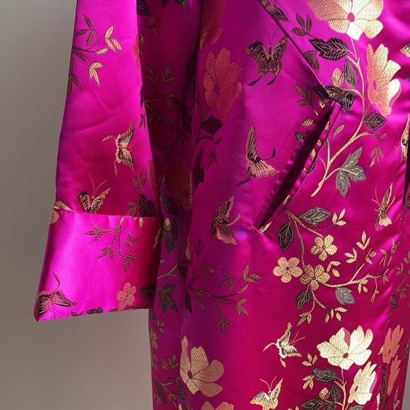 Embroidered silk kimono duster - Picture 12 of 14